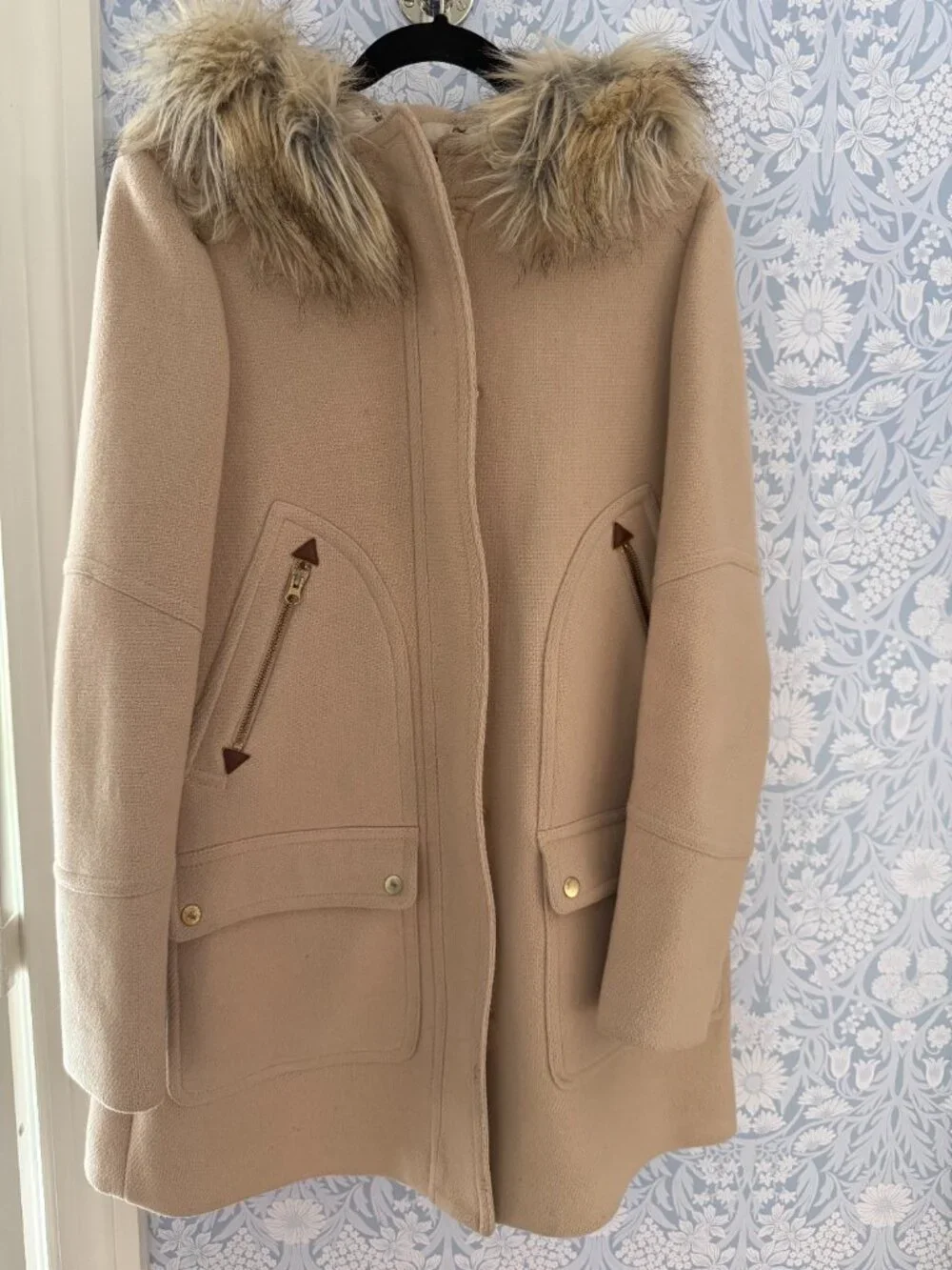 J Crew Stadium Parka in Blush - Size 6 Tall